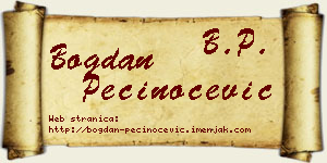 Bogdan Pečinoćević vizit kartica